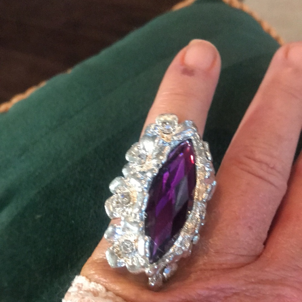 Vintage Statement Ring Sz6 Adjustable - image 1